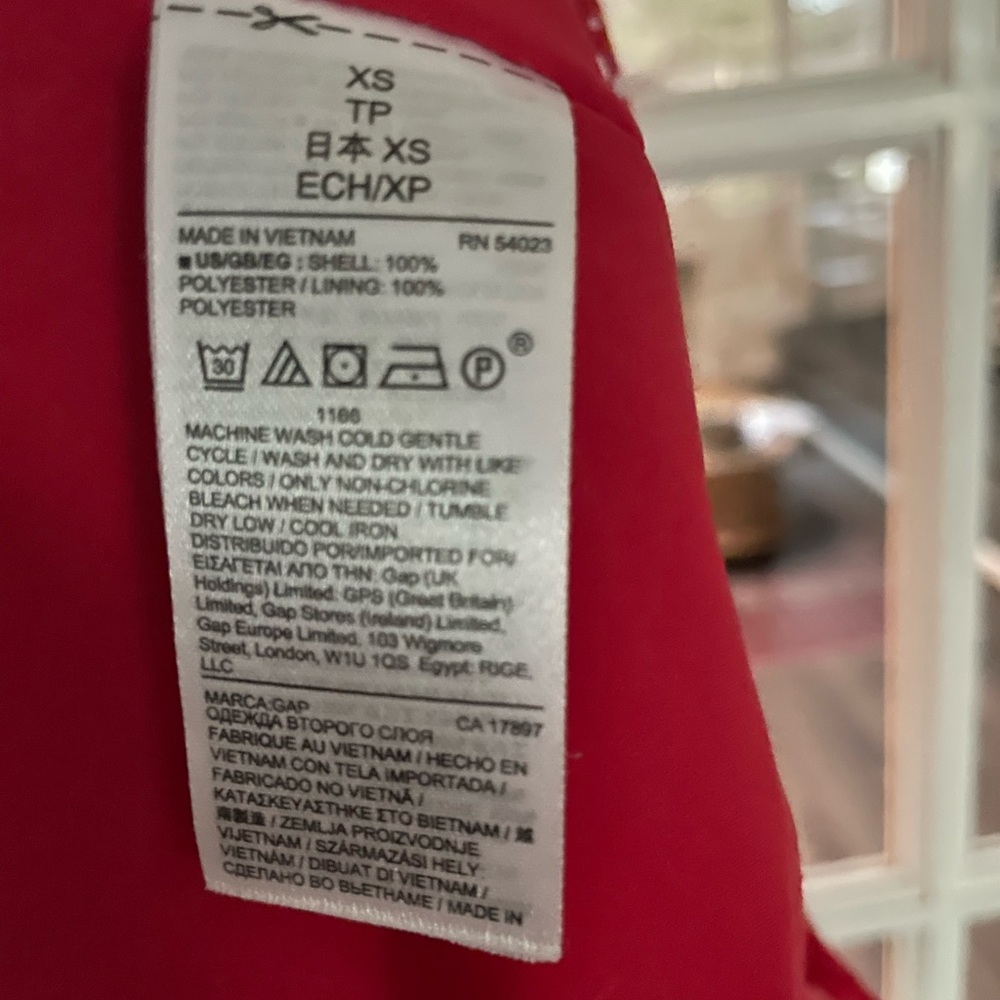 GAP Red Patterned Midi Dress - Picture 4 of 5